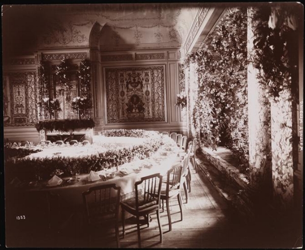 View of the dais for the Wedding Party in the Whitney Ballroom
