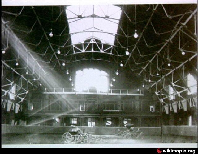 The interior of the training barn