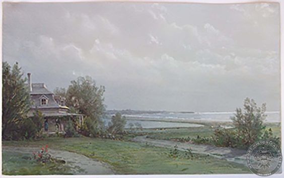 View to Easton Beach from a cottage on Top of the Hill