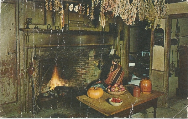Vintage Postcard Interior of the Lippitt farmstead