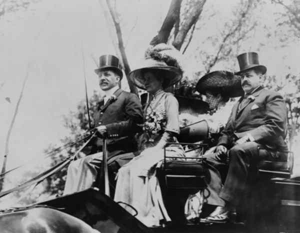 Harris C Fahnestock Jr driving his coach
