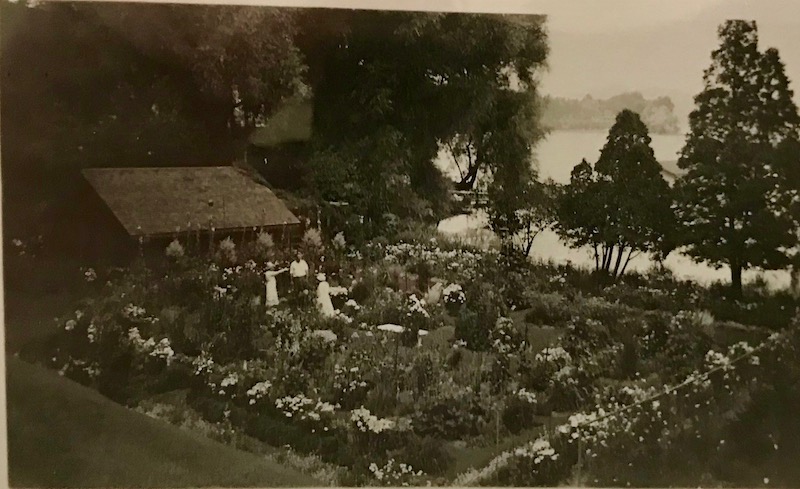 The Zabriskie’s garden overlooking the lake. photo: Fenimore Art Museum Library, Cooperstown, NY, Florence Ward Local History Collection