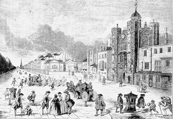 An 18th century view of St James Palace