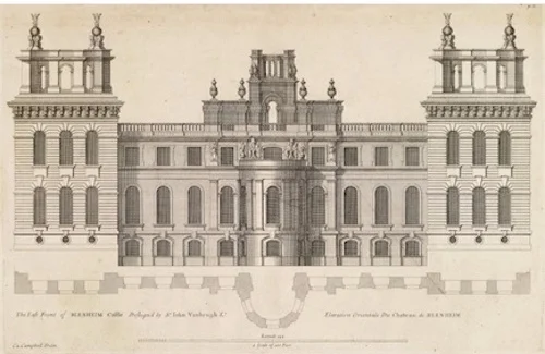 A drawing of Belnheim’s east wing