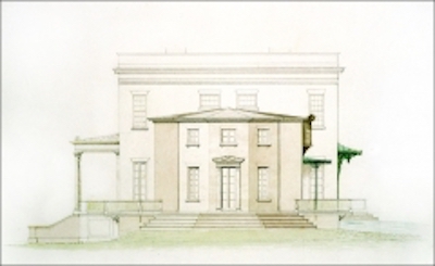 Davis’ drawing of the southern wing
