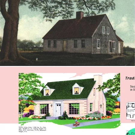 The “Cape Cod” house, which became synonymous with post-war suburban development