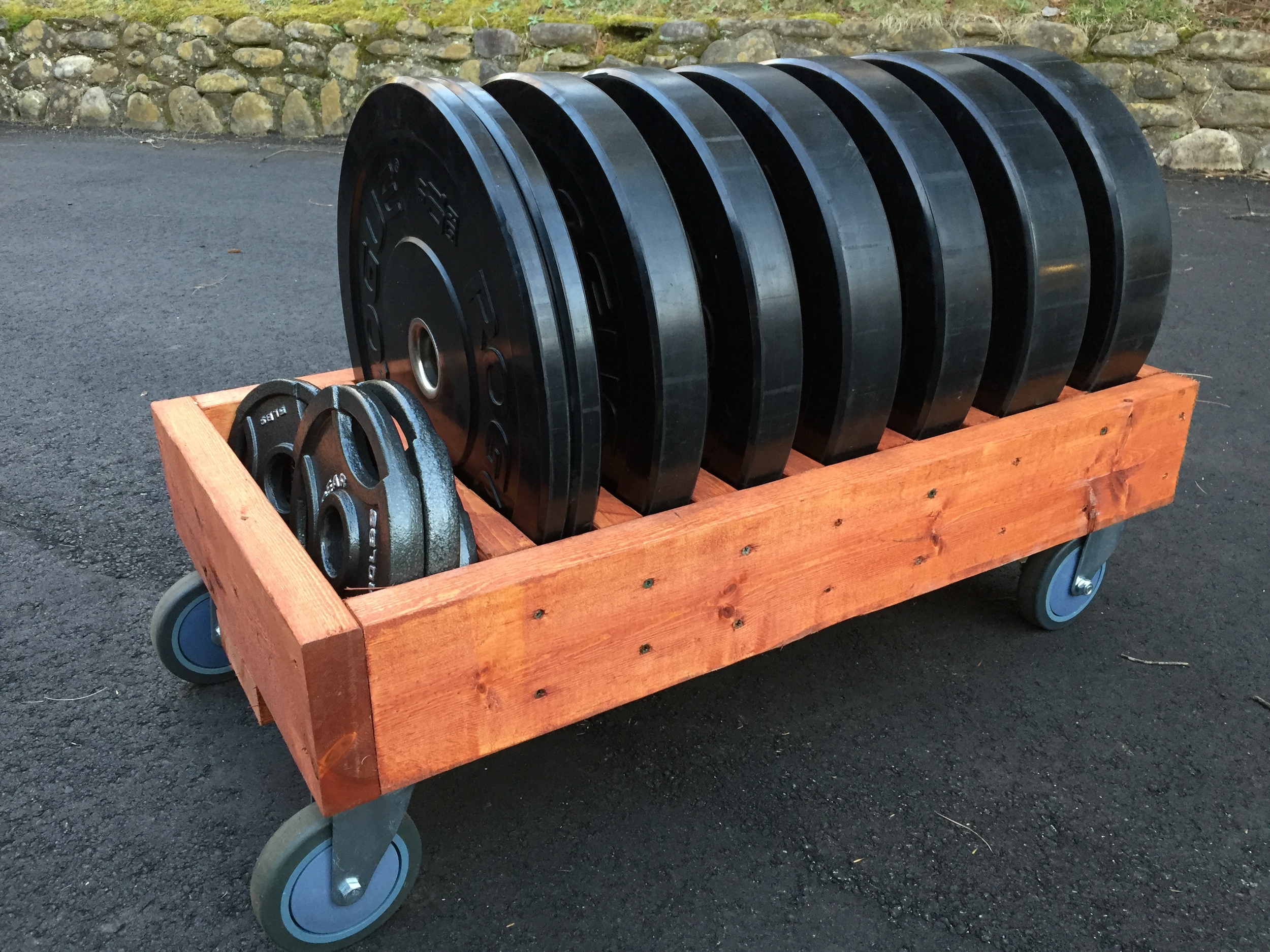 DIY Mobile Bumper Plate Storage
