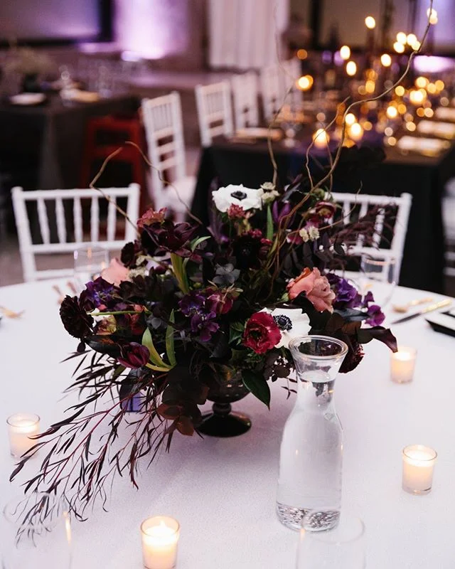 What a unique and eye-catching centerpiece. It's bold, daring, and very beautiful! Photograph courtesy of https://www.movemountains.co/. #providence #rhodeisland #ballroom #weddings #specialevents #providencewedding #rhodeislandwedding