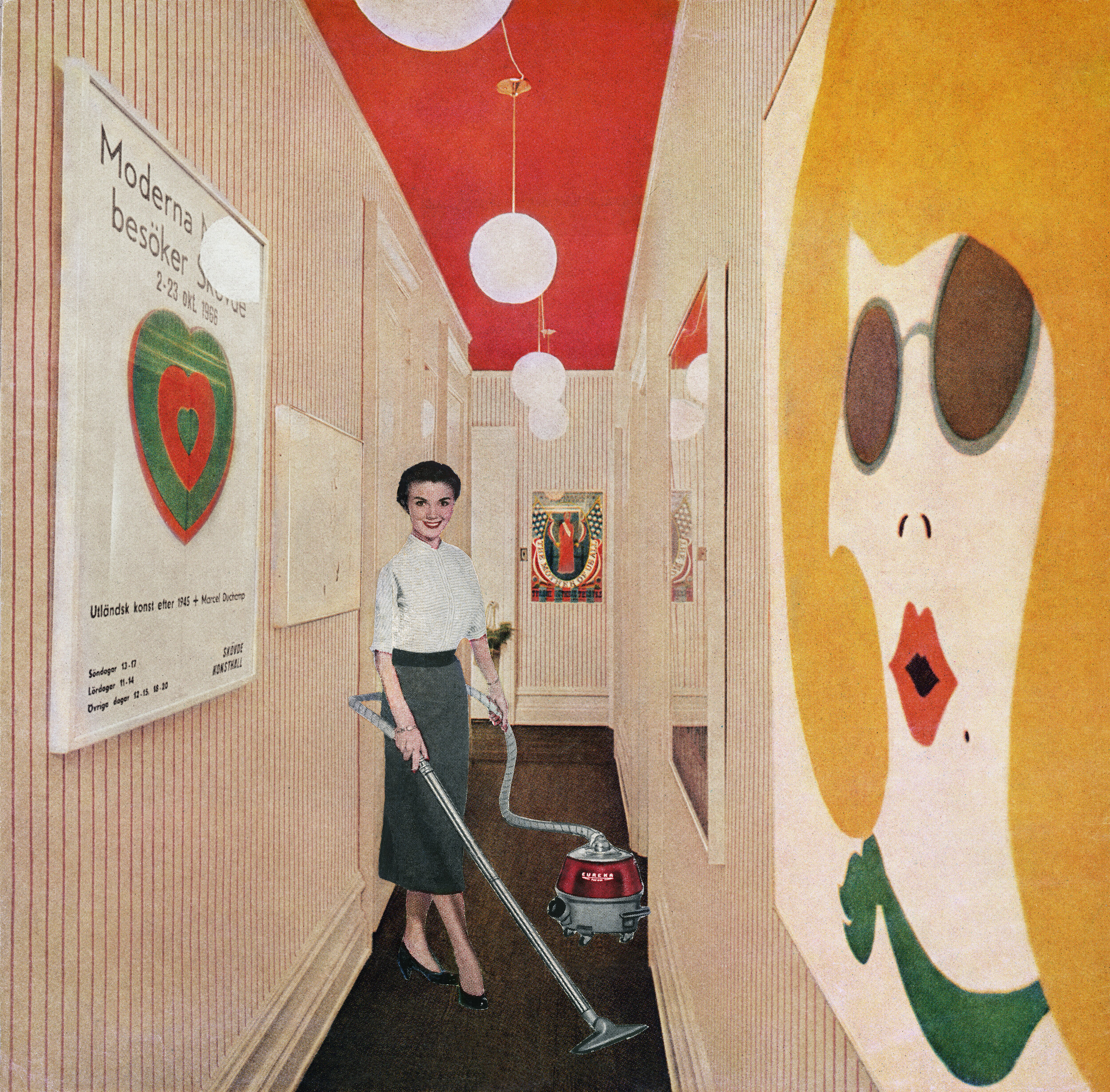  Woman with Vacuum, or Vacuuming Pop Art 