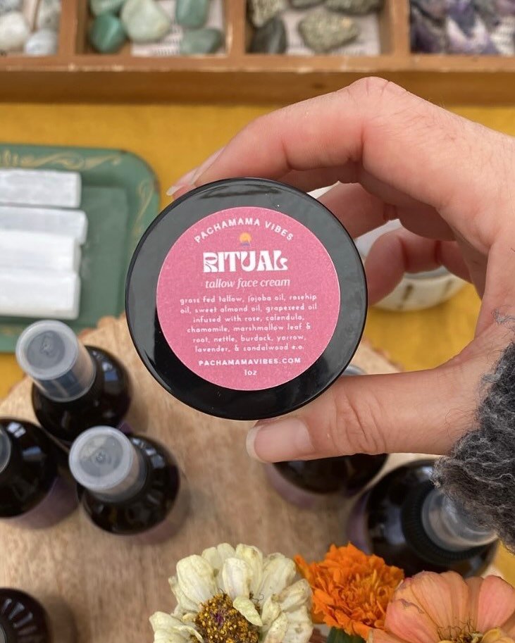 ✨✨SHOP UPDATE✨✨ Website has been updated, we have re-stocked our Ritual Face Tallow Balm and Lavender Tallow Balm. Both of these sold out at our last market! For those who are familiar with and love our Ritual Face Oil, this balm is an extension of t