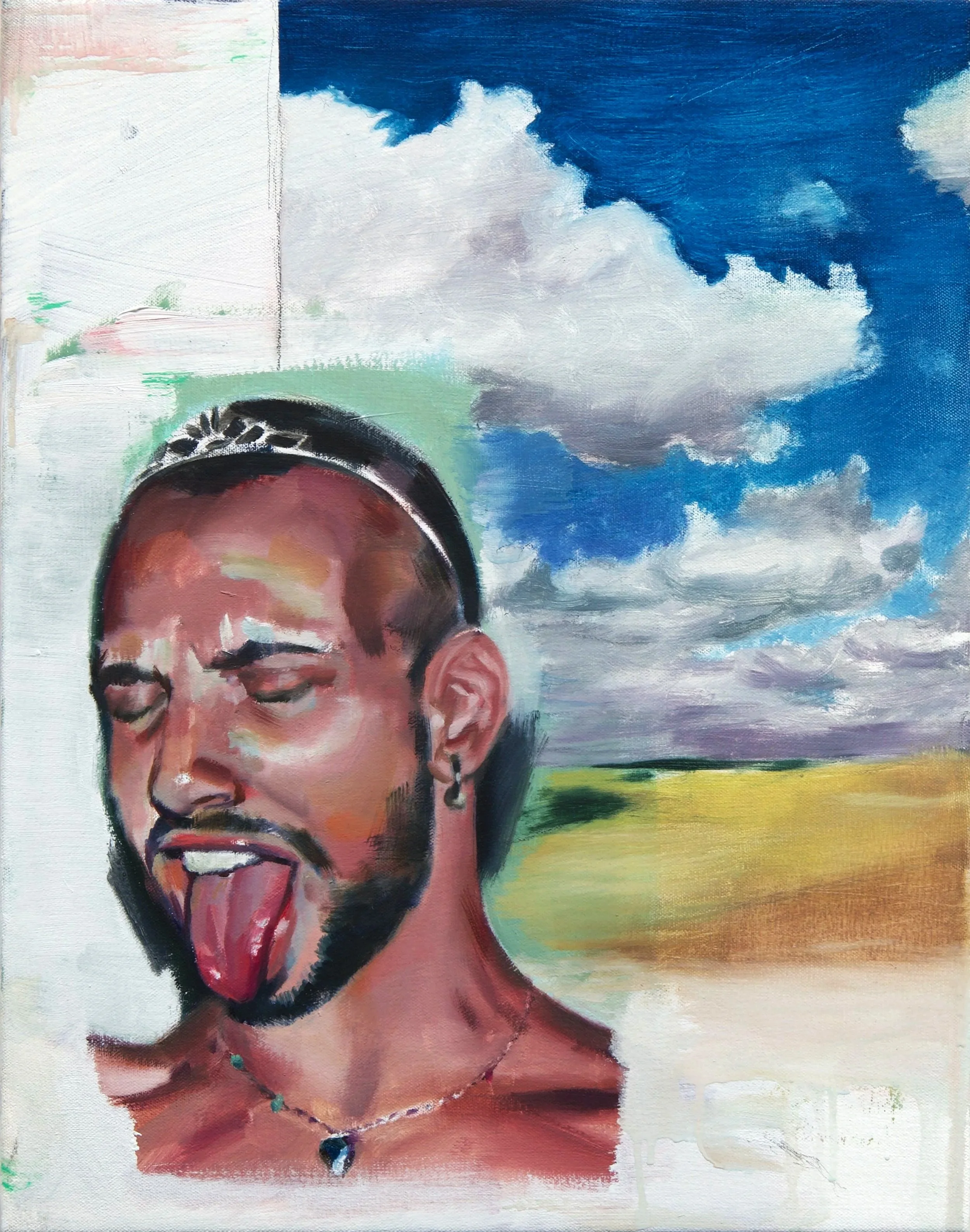   Heaven is High and the Emperor is Far Away , 2025  Oil on canvas  14×18 inches  $850 