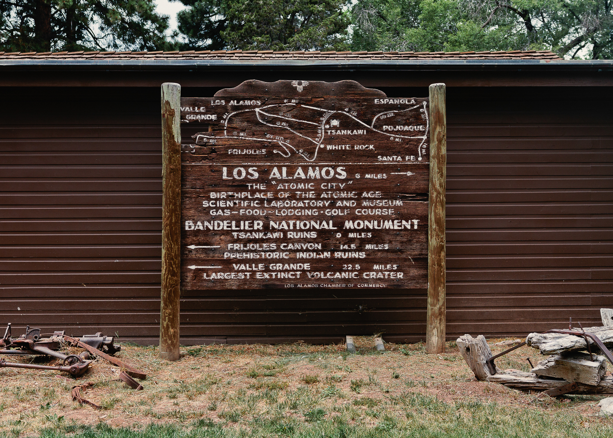  An original Los Alamos, NM road sign. 