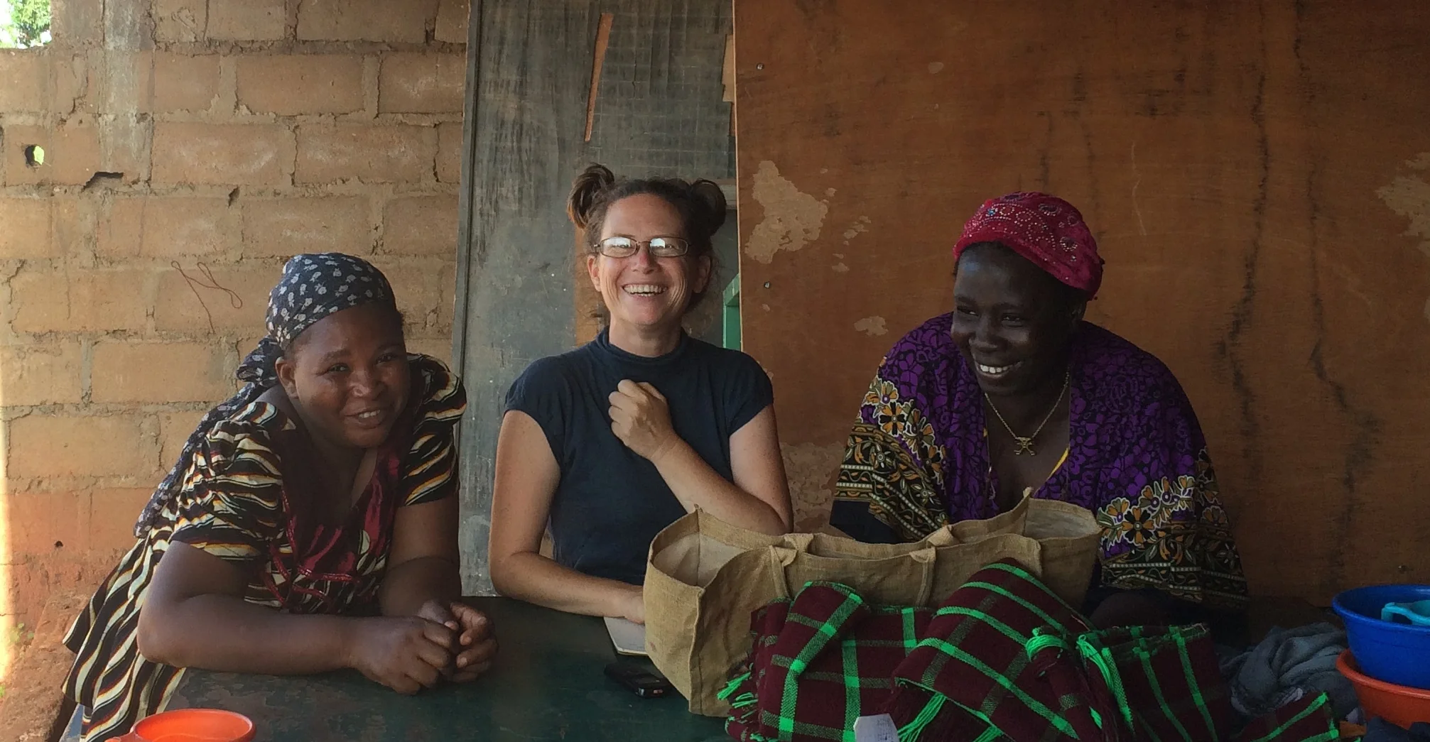Heather Chaplet and master weavers