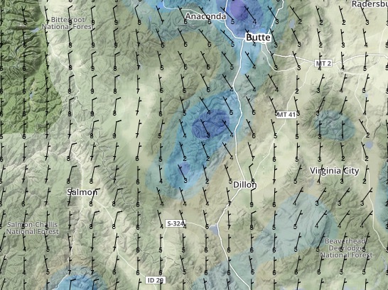 Northern Group - 10,000ft Winds at 12:00