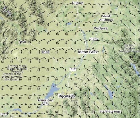 8,000ft Winds at 08:00