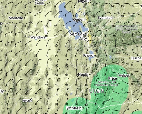 8,000ft Winds at 16:00