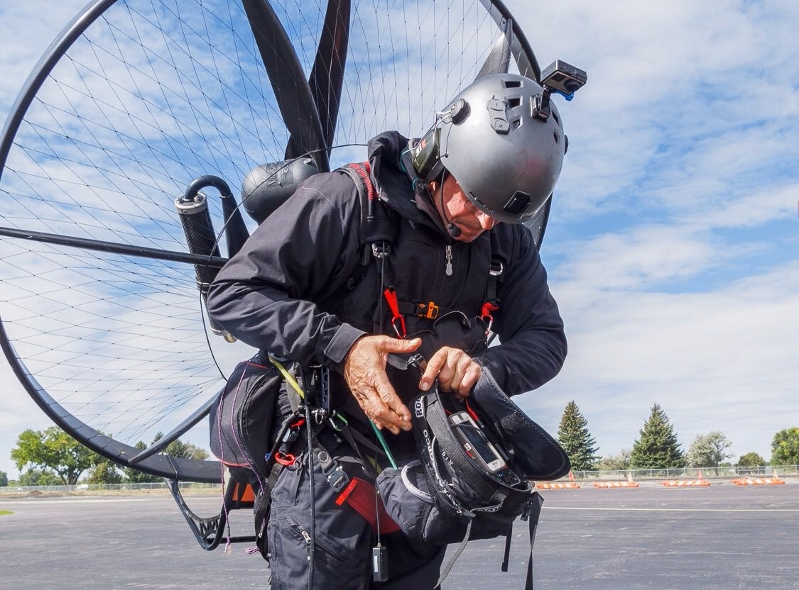 "you know this paramotor thing is a lot less fun with all the extra bullshit!"