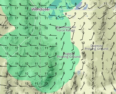  6,000ft Winds at 16:00