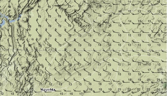 6,000ft Winds at 14:00