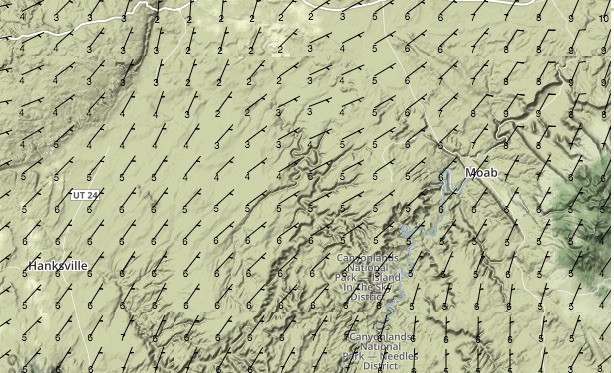 Surface Winds at 10:00