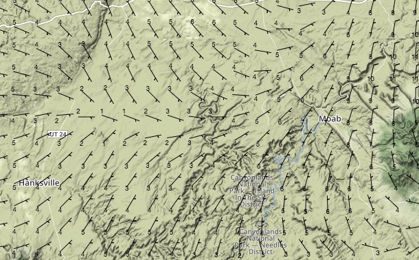 Surface Winds at 14:00