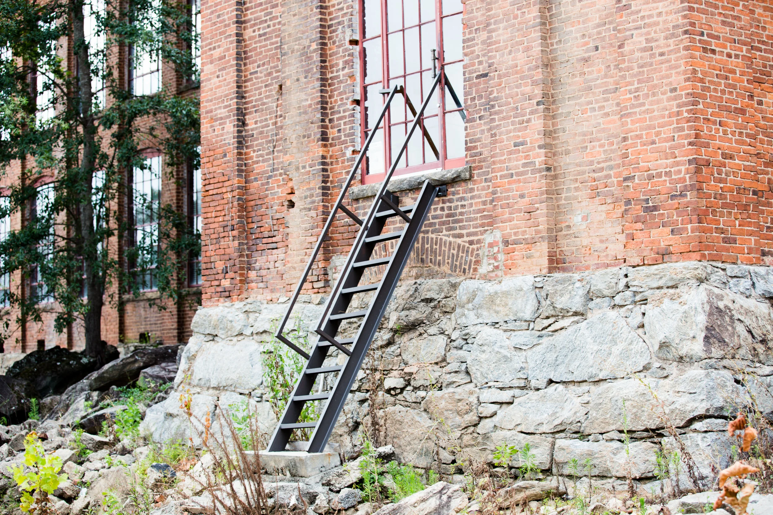 The ladder you climb down to get to the river!