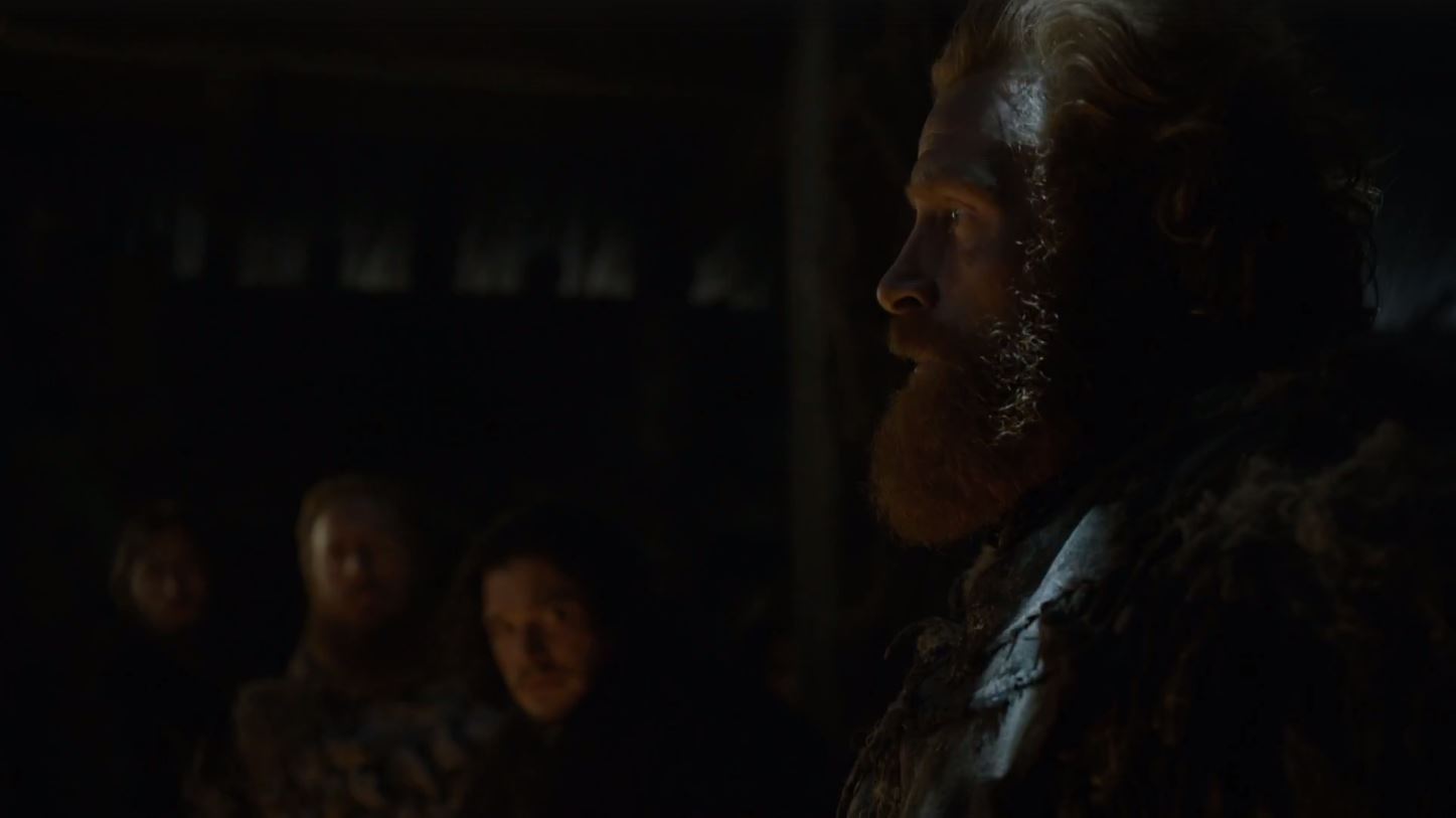 "He's prettier than both my daughters. But he knows how to fight. He's young, but he knows how to lead. He didn't have to come to Hardhome; he came because he needs us. And we need him."