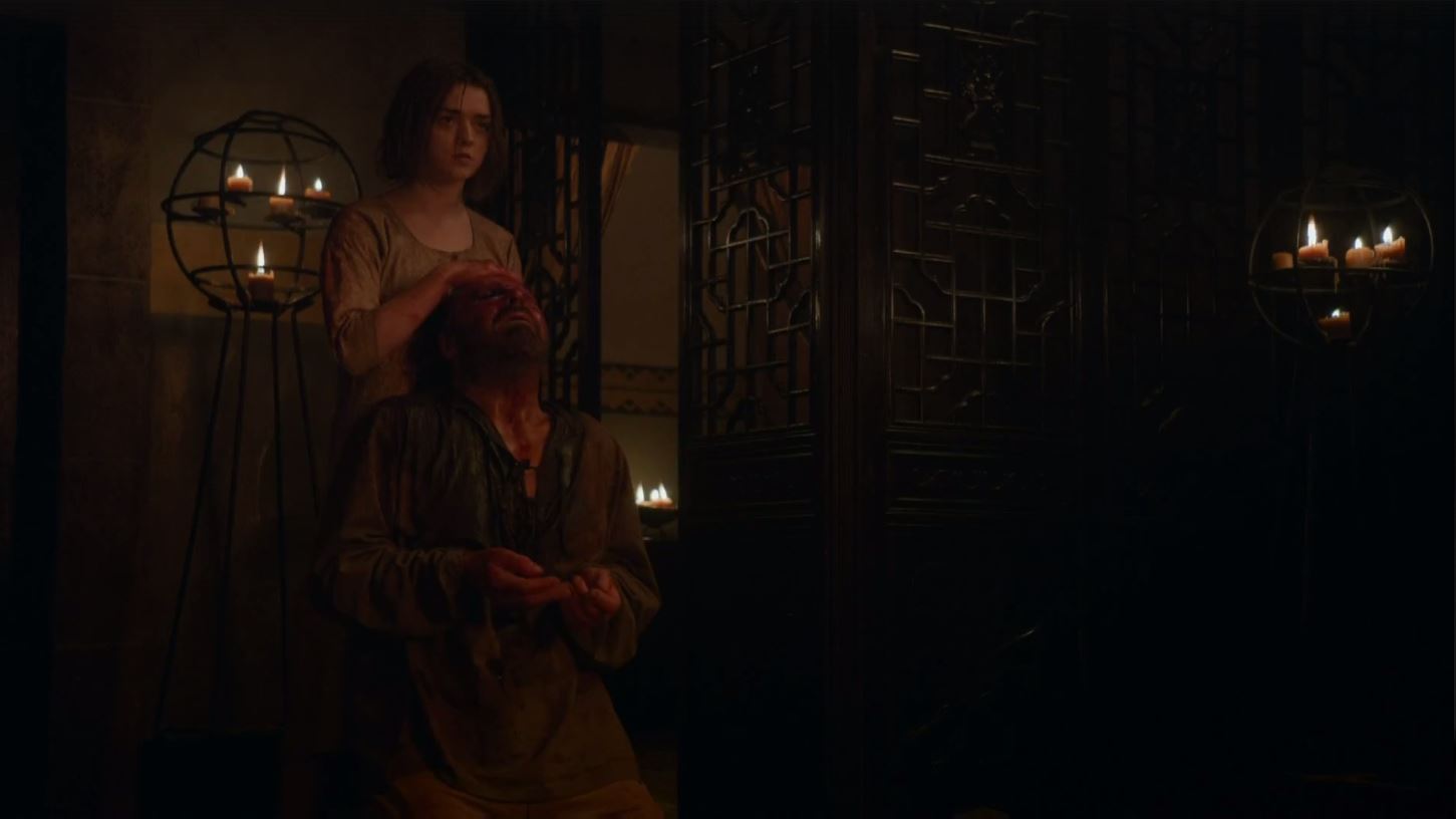 "You know who I am. I'm Arya Stark. Do you know who you are? You're no one. You're nothing."