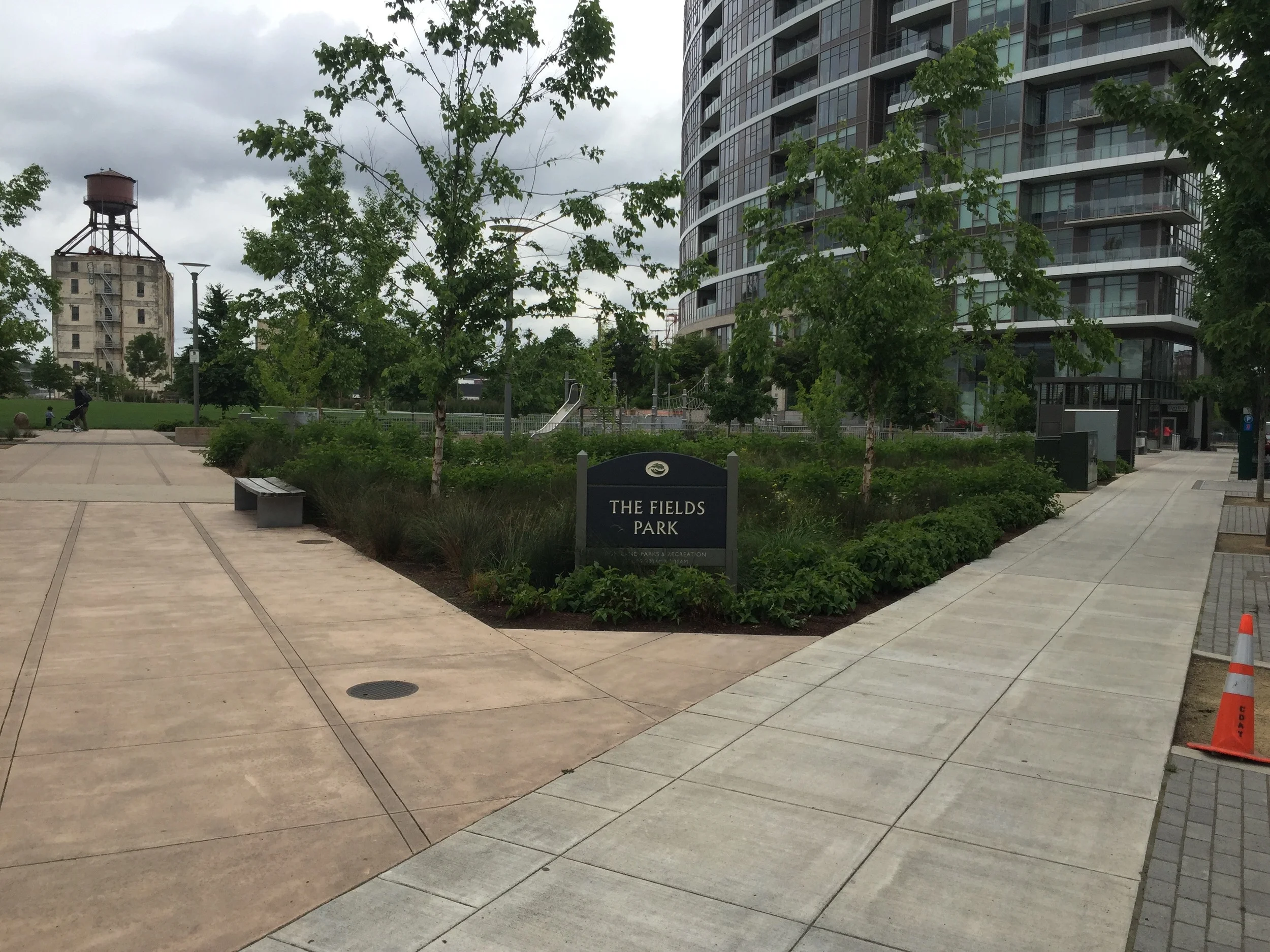  The Fields, a park adjacent to numerous condos and apartments in the Pearl District.