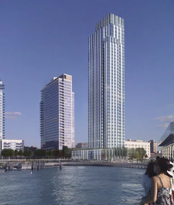 Great tower spacing and adjacent waterfront park in Brooklyn.