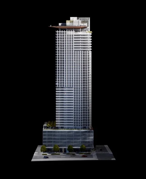 Westbank, at 3rd and Virginia, promotes “The beauty of light” in their high-rise project that incorporates light into its name, First Light.