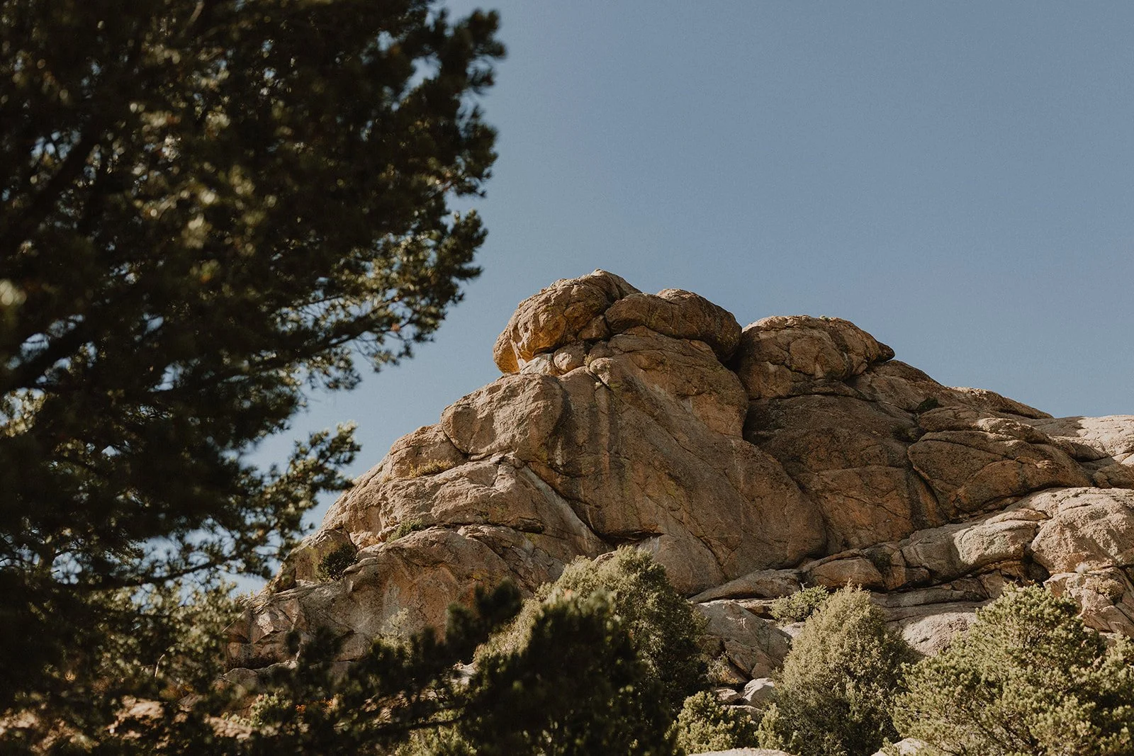 Caz and Nate eloping at Turtle Rock in Buena Vista, Colorado high desert landscape