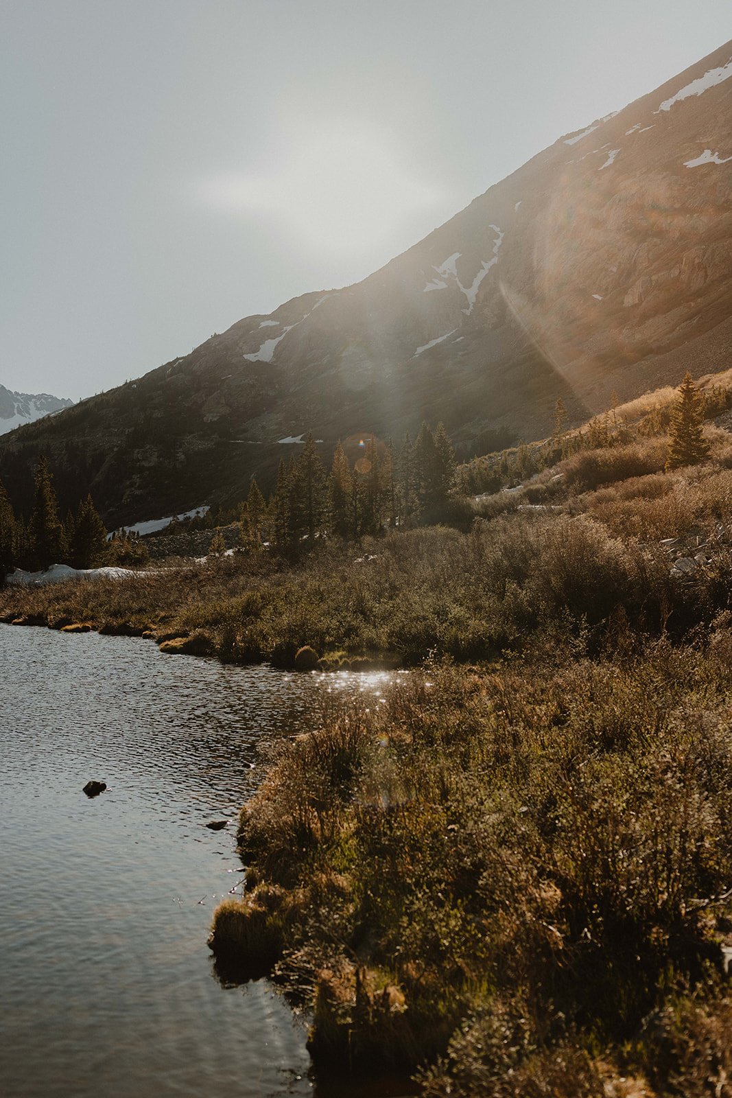 Blue Lakes near Breckenridge Colorado with alpine reflections and mountain scenery
