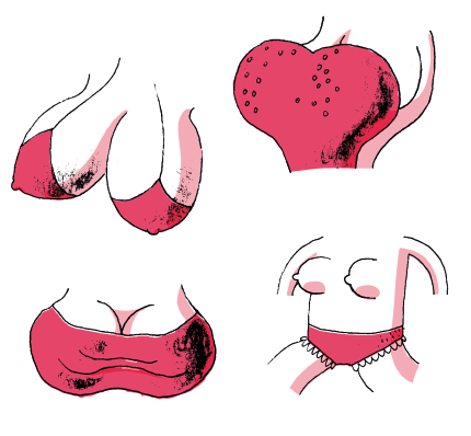 Comic im Tagesspiegel: gezeichnete Brüste 