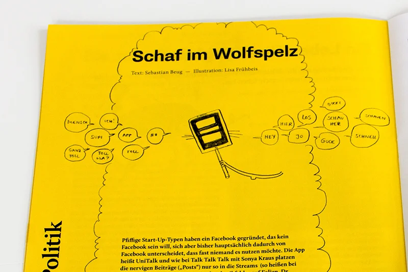 Unaufgefordert HU Berlin / Glossenillustration