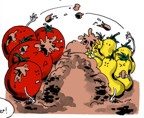 Tagesspiegel Comic: Aufruhr im Tomatenbeet