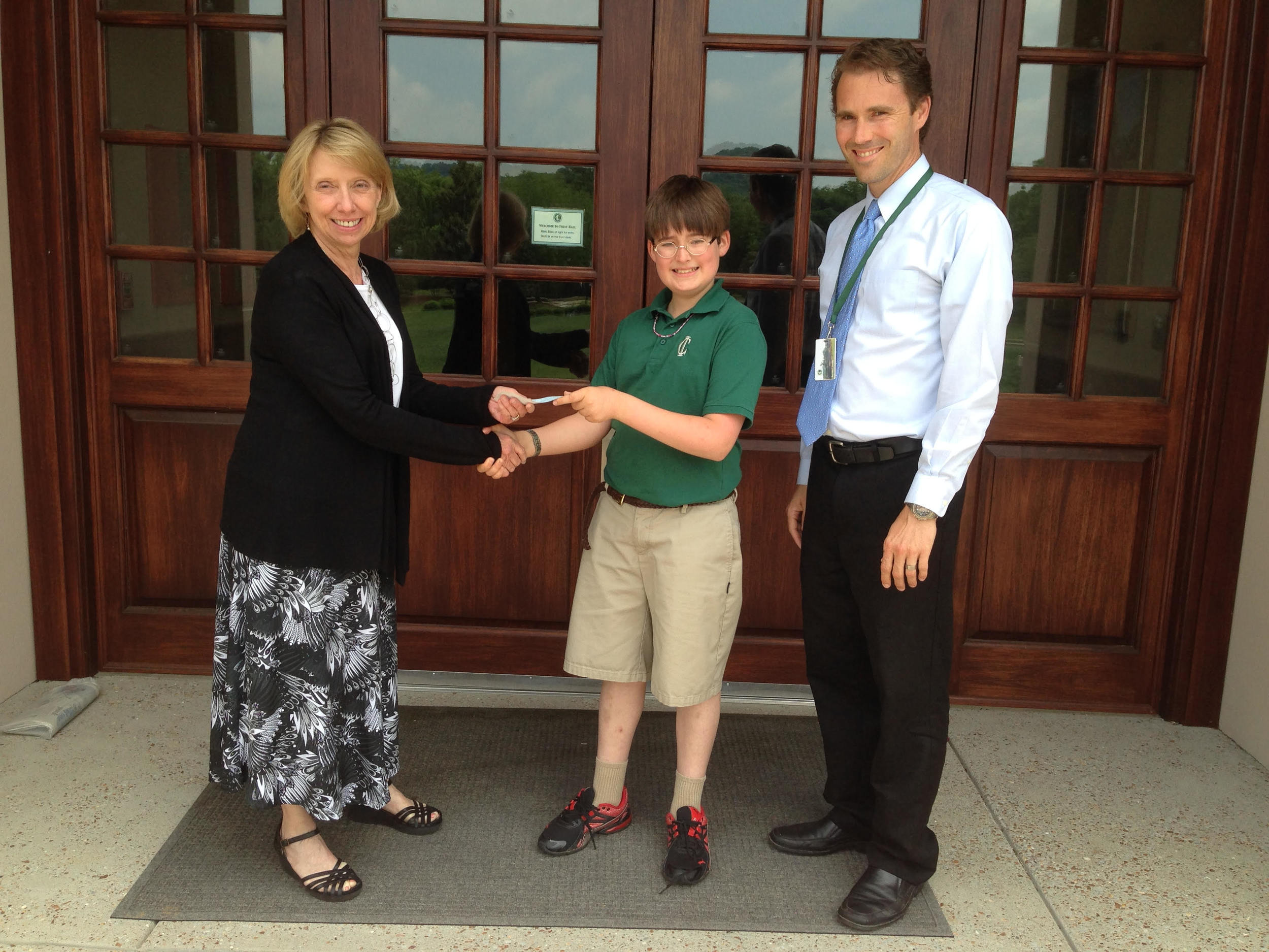 (Left to Right: Division Head Mary Ragsdale, Thad and Director of Development Ashley Linville)