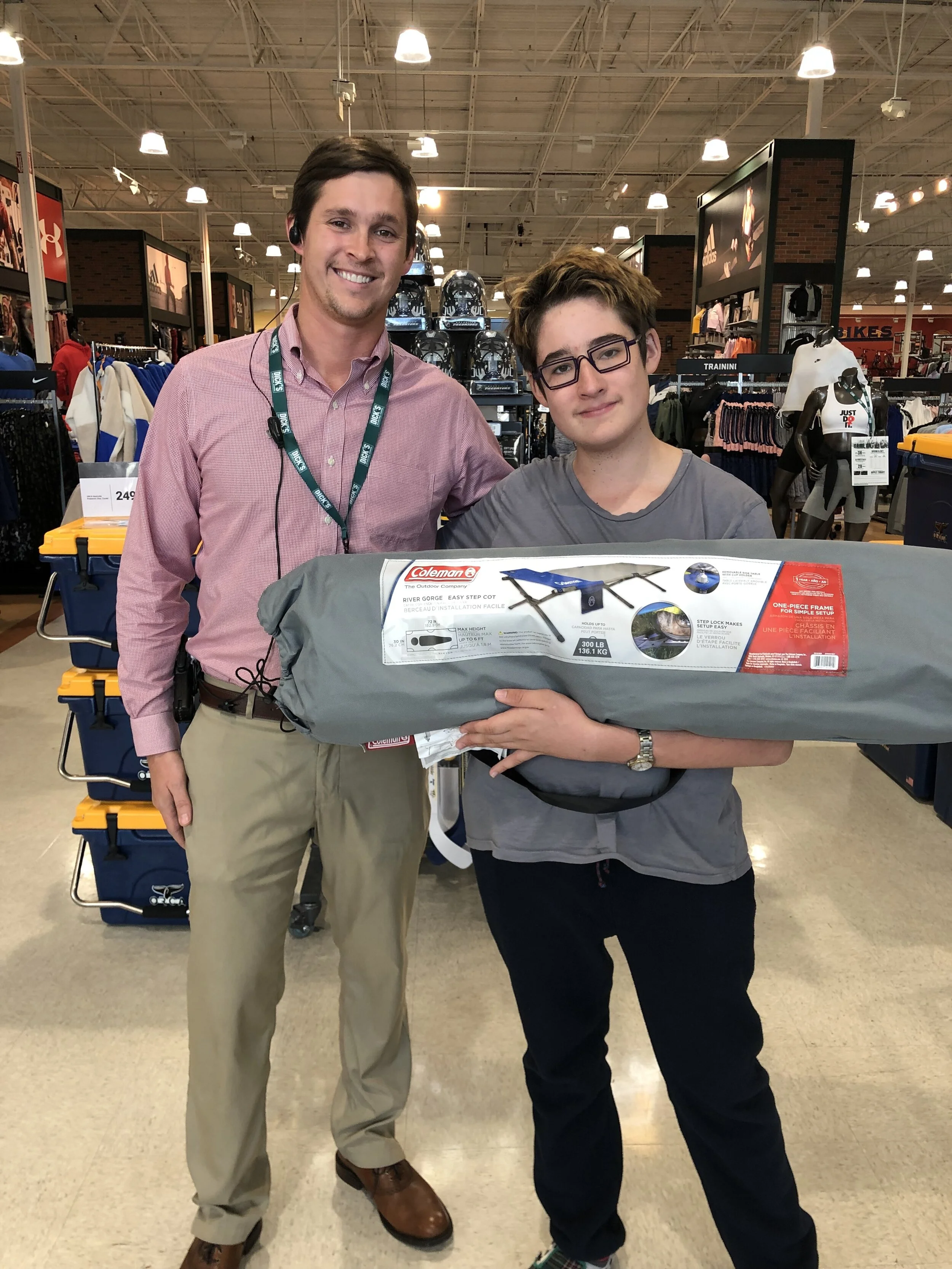 coleman river gorge easy step cot