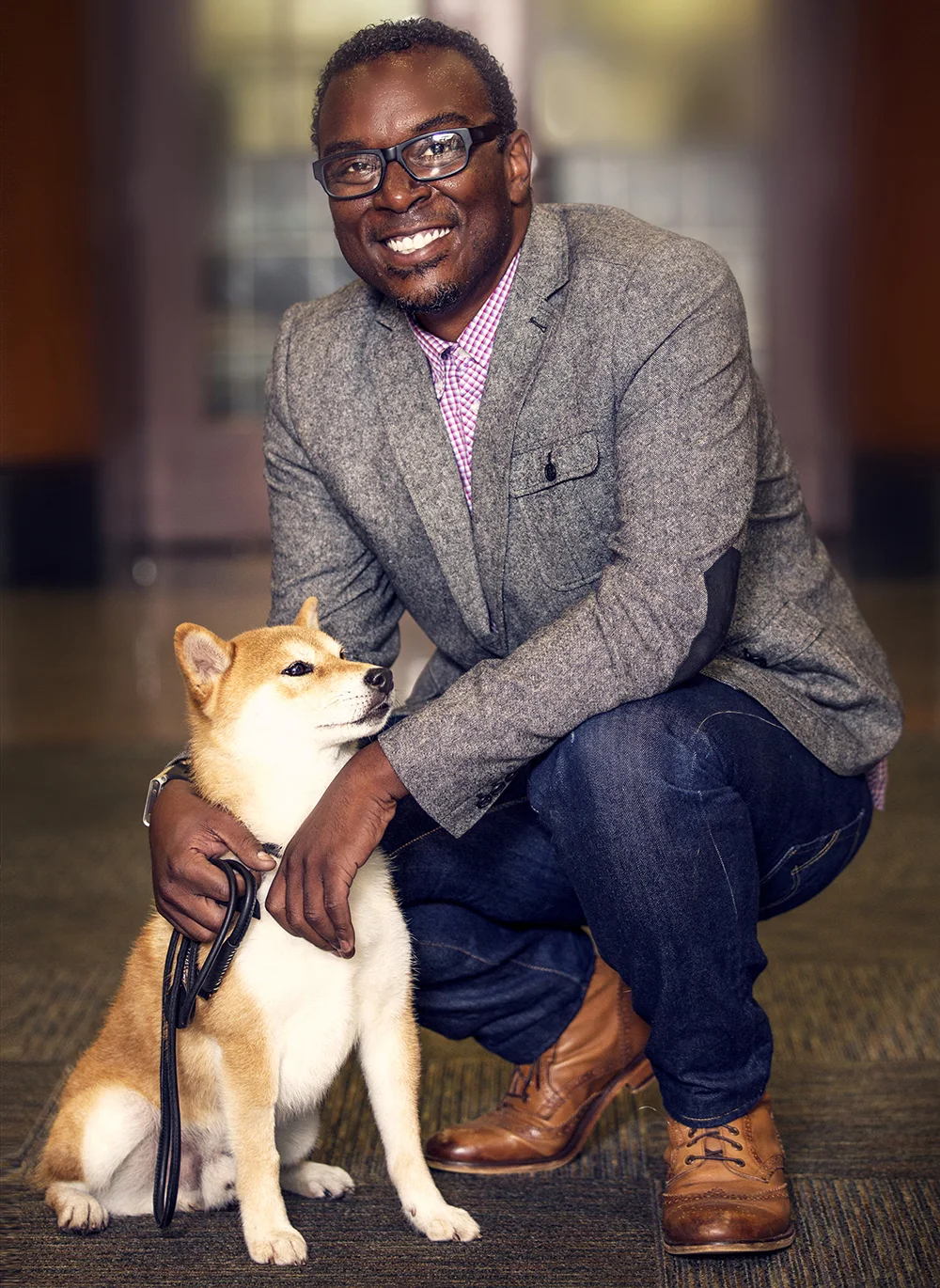 Executive With His Dog
