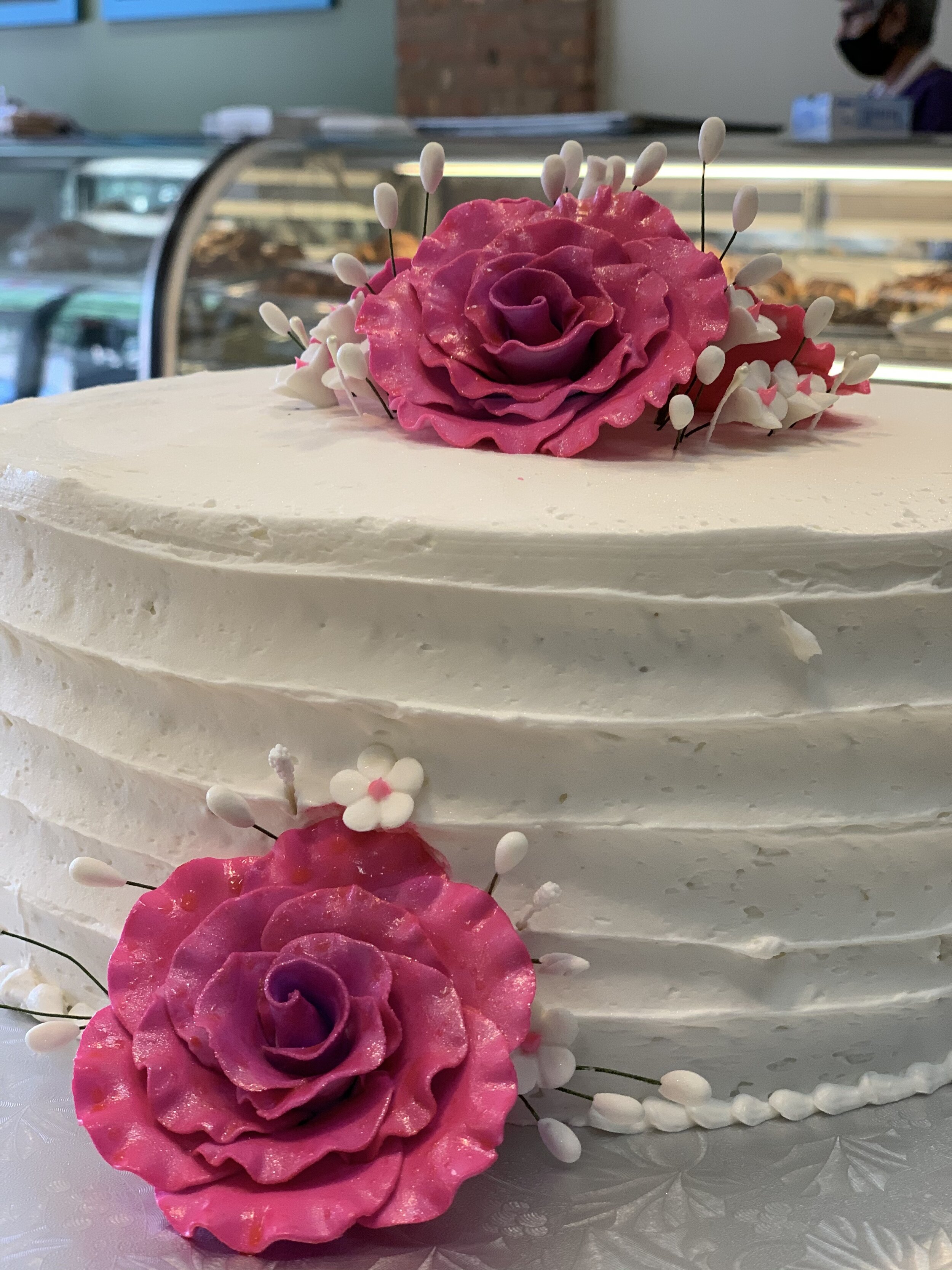 1 -Tier with Rose Decoration (A)