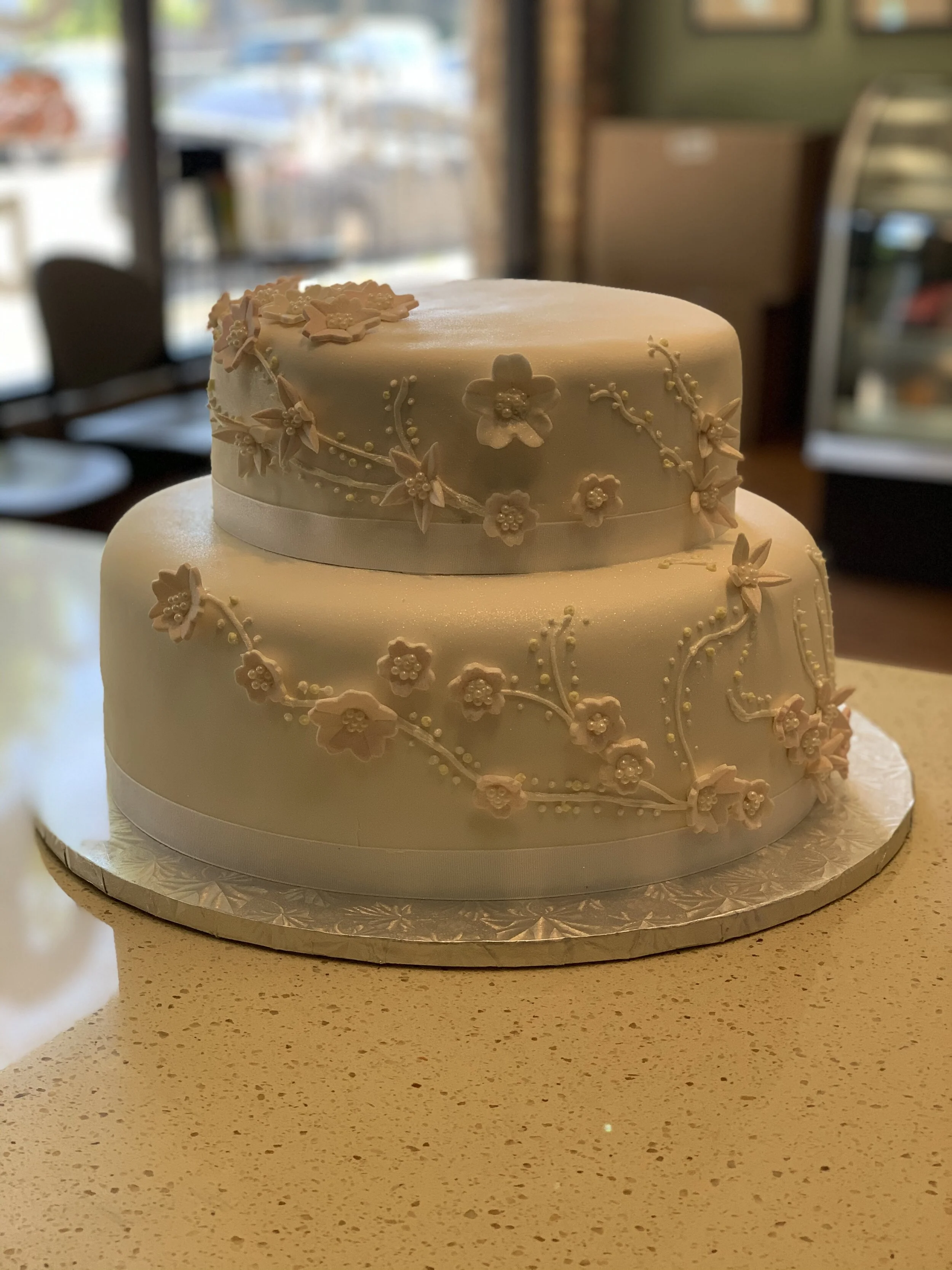 2-Tier with Delicate Floral