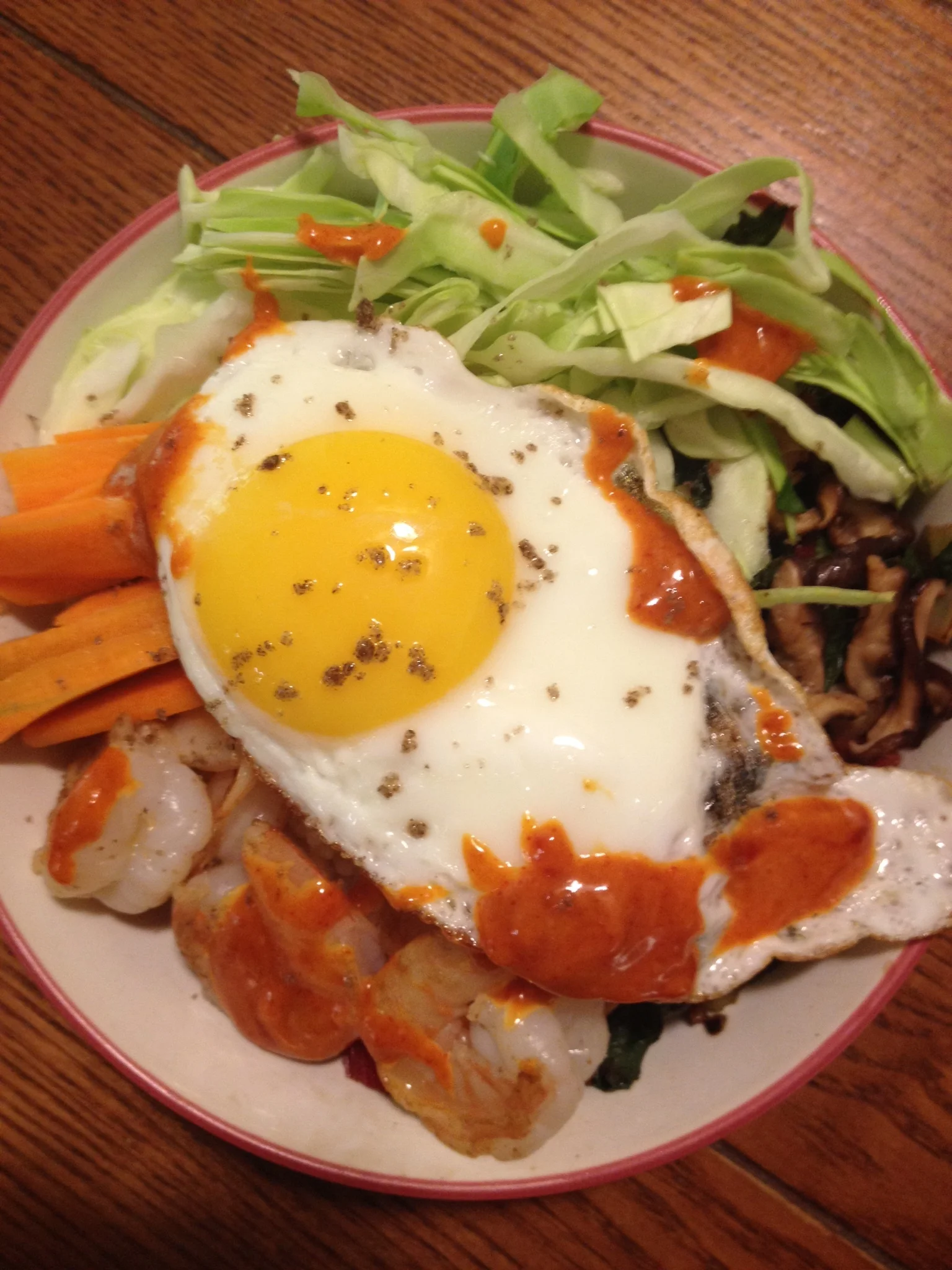 Spicy Shrimp and Veggie Rice Bowl 