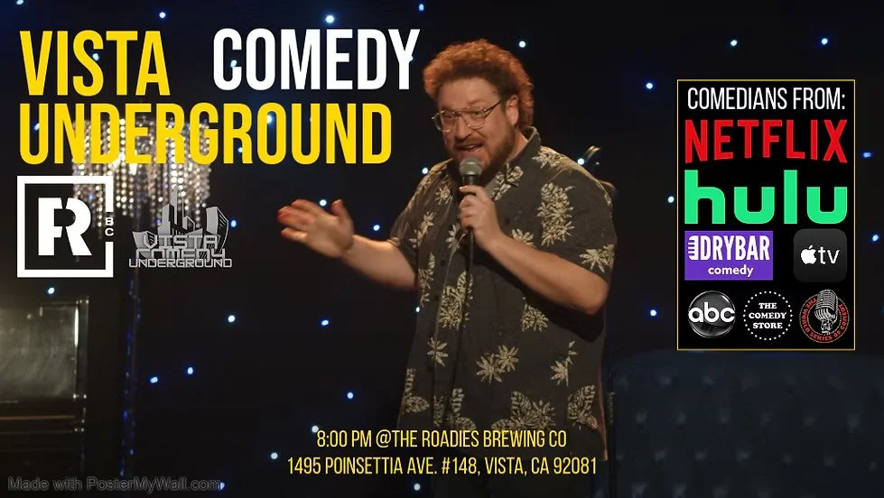 Vista, Ca: Vista Comedy Underground @ Roadies Brewing