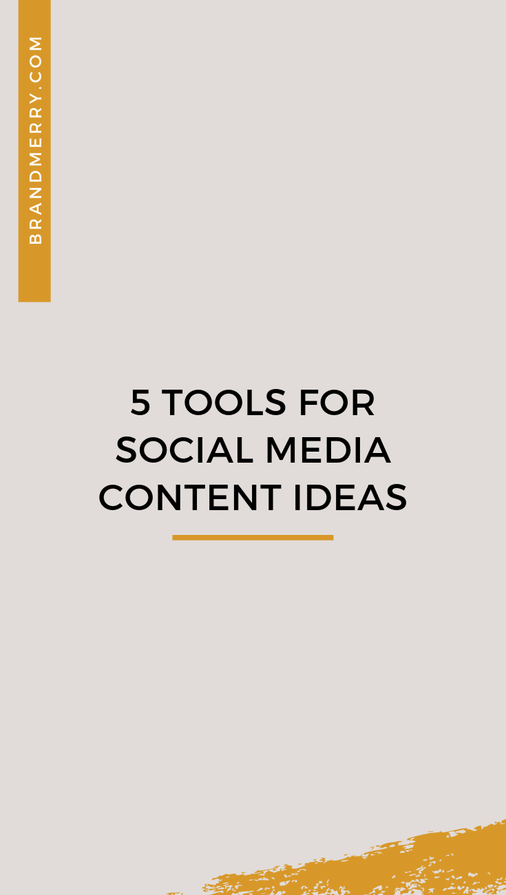 5 Tools for Social Media Content Ideas — Brand Coach | Branding Coach ...