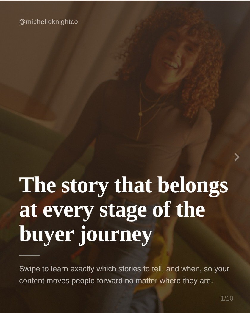 I wish someone had told me that not one who discovers your brand is READY to buy. Now you know! 

---
Comment STORYGUIDE, and I'll send you my full free guide for using storytelling to sell.