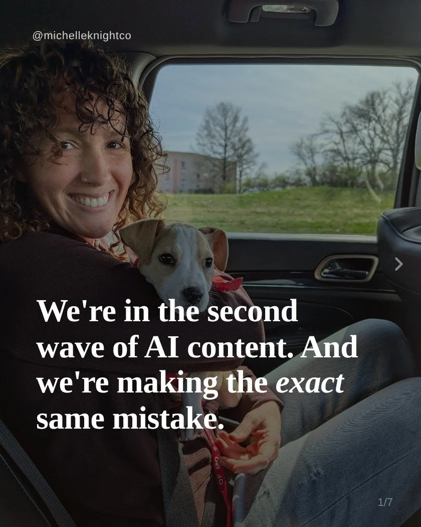 I've been teaching personal branding for almost a decade. Generic in, generic out. It does not matter how refined your system is.

Swipe to see exactly what I mean, and what to do instead.

Comment SYSTEMSGO and I'll send you the details on the AI Co