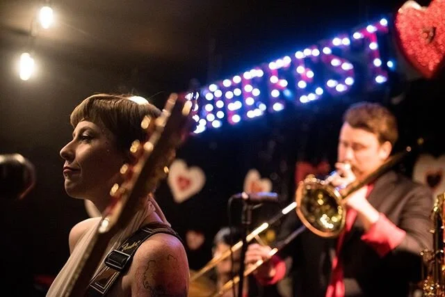 Excited to rehearse with ALMOST the entire band tonight. How many members? 9? 10? 11? Somewhere around there.