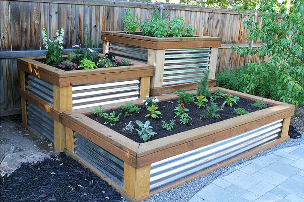Raised Garden Bed, Corrugated Metal Raised Bed Diy
