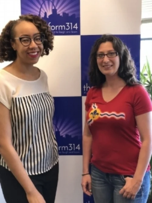 (L to R) Dr. Raegan Johnson and Alderwoman Megan-Ellyia Green