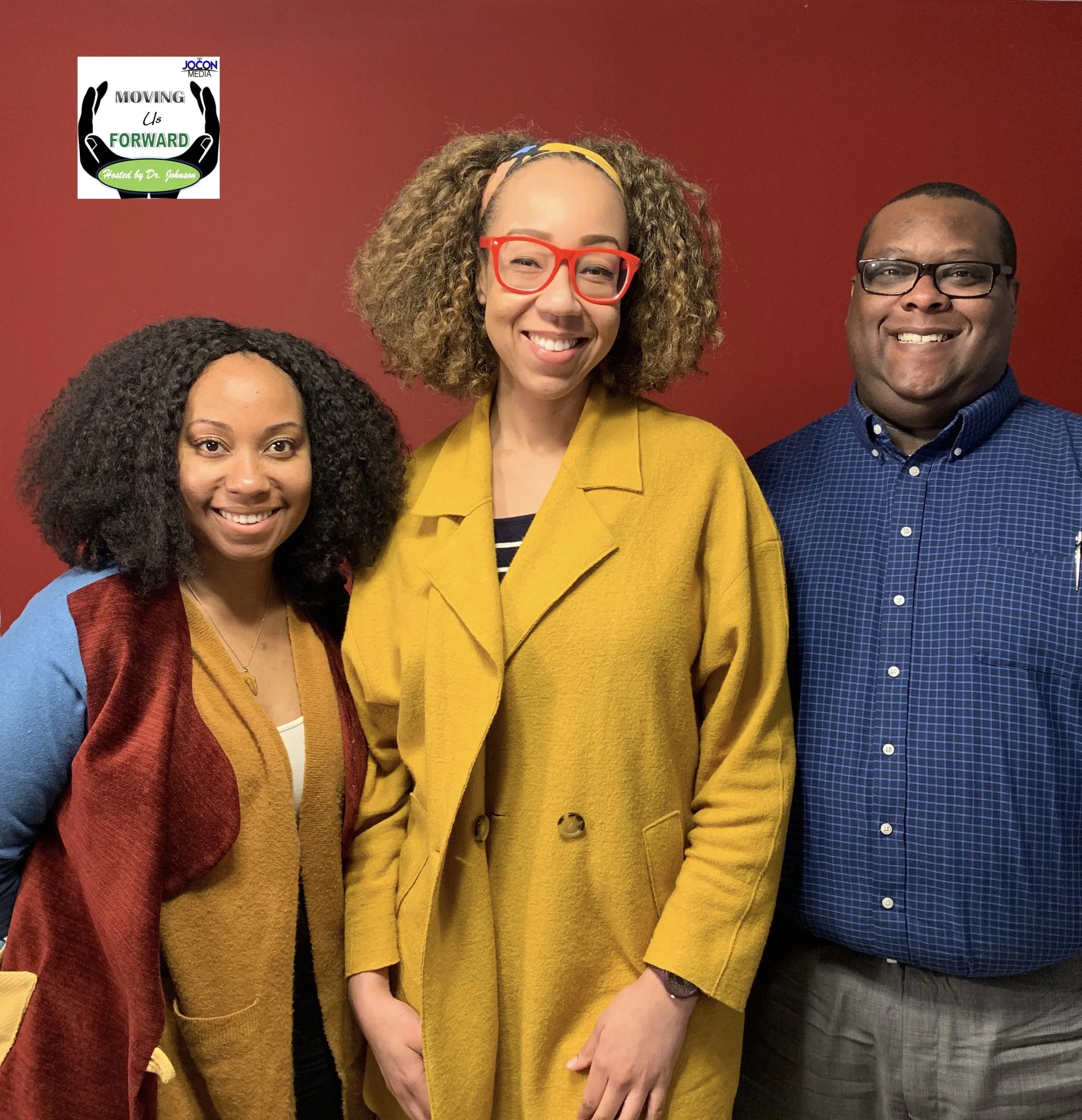 L to R: Kira Van Niel, Host Dr. Raegan Johnson, and Marius Johnson-Malone